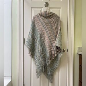 Anthropologie Seaglass Fringe Poncho